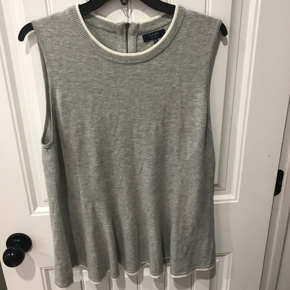 Kaari Blue Sweaters - Kaari Blue Sleeveless Sweater